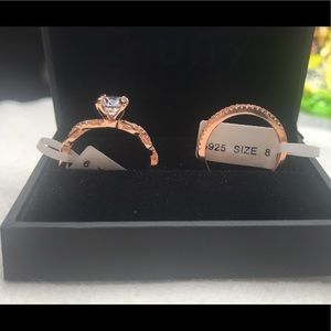 Brand New Promise Rings, Rose Gold, Size 8/9